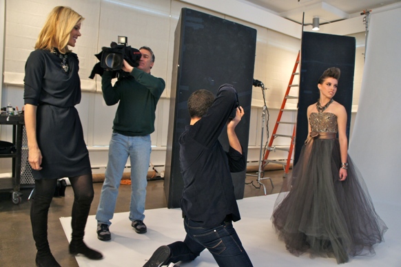 Nigel Barker shooting for Make A Wish Foundation and mary Alice Stephenson styling
